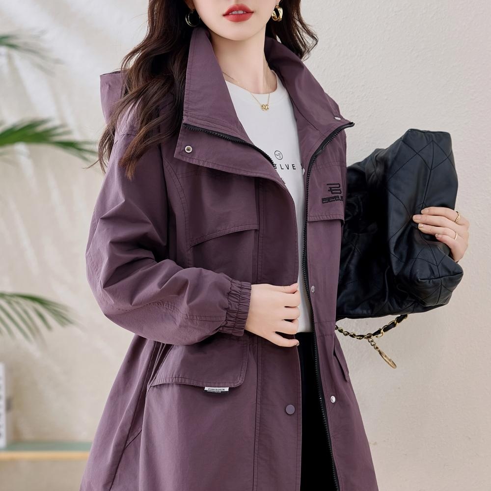 减龄连帽休闲早秋外套女春秋款