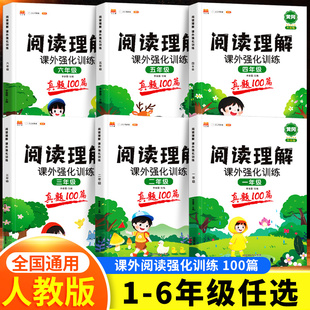 阅读理解专项训练书一年级二年级三四五六年级上册下册课外阅读理解强化看图写话每日一练同步练习册阅读真题100篇训练题暑假作业