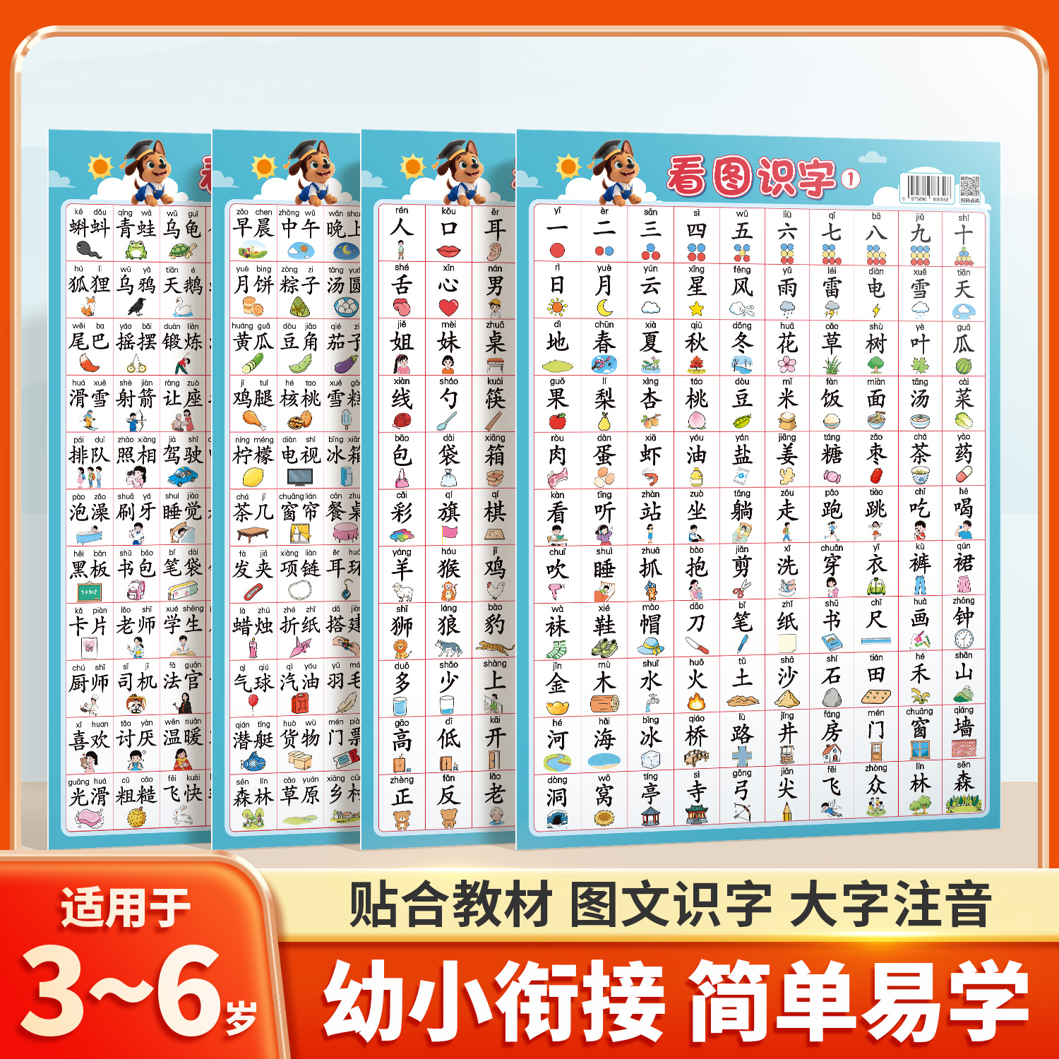 幼儿园看图识字挂图早教启蒙认字