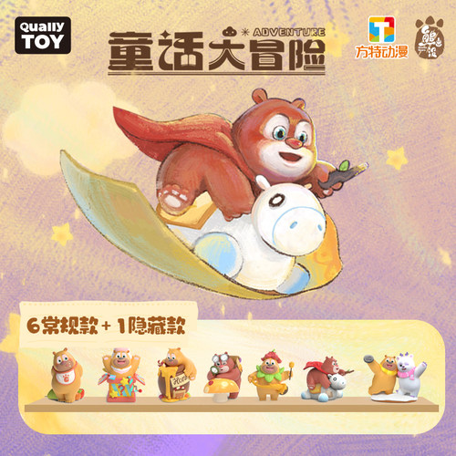 熊出没童话大冒险盲盒熊大熊二潮玩摆件隐藏款生日礼物官方正版