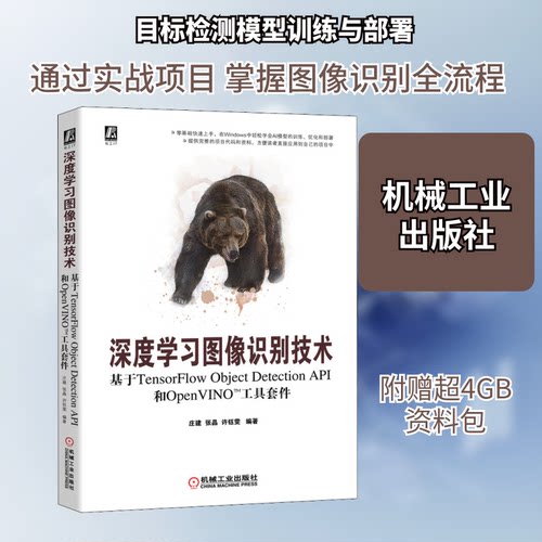 正版 深度学习图像识别技术 基于TensorFlow Object Detection API和OpenVINO工具套件 9787111645986 机械工业出版社
