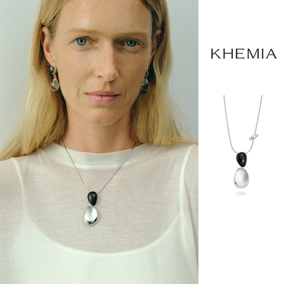 KHEMIA秋冬新款水晶黑檀木项链