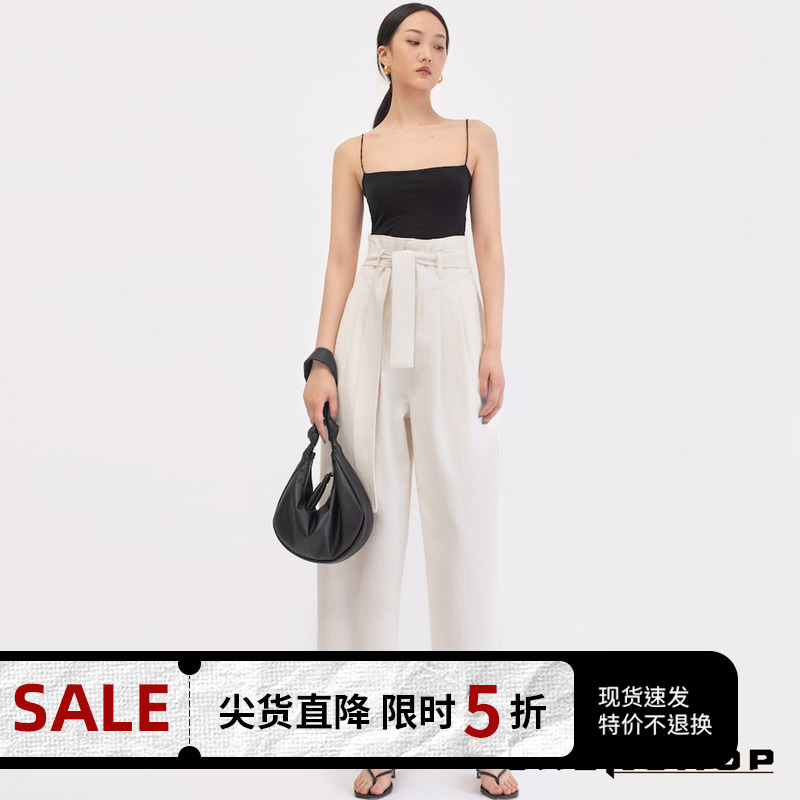 CHENSHOP设计师品牌YUEL XIANG系腰带萝卜裤夏季新品 女装/女士精品 休闲裤 原图主图