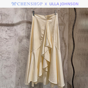 Ulla 百搭女CHENSHOP设计师品牌 Johnson时尚 不规则花边半裙中长款