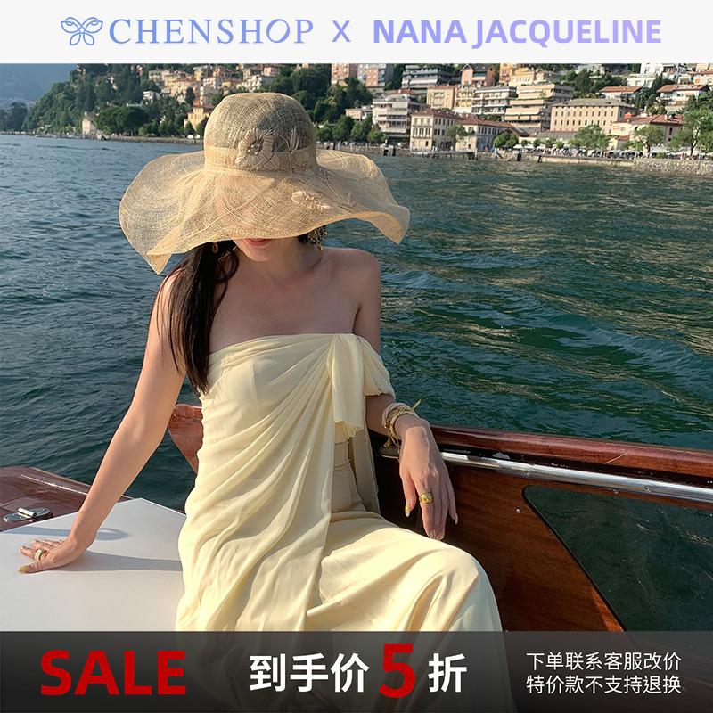 时尚新款抹胸飘纱双层连衣裙女