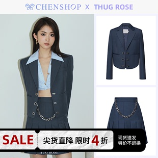 BABY纽结款 衬衣百褶裙新 ROSE圆弧摆西装 CHENSHOP设计师品牌THUG