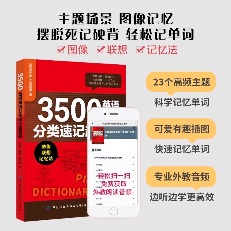 3500英语单词分类速记超图解基础词汇的奥秘英语单词词根词缀记忆法背单词速记大全分类书籍小学初中高中高频词汇天天练英语词汇书