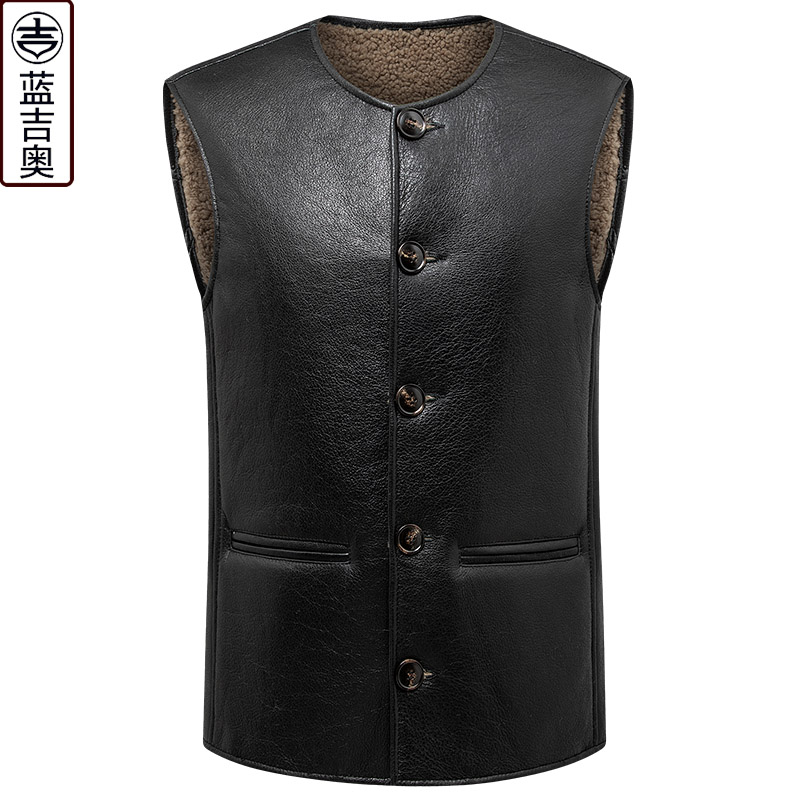 皮毛马甲冬季加厚坎肩爸爸爷爷装