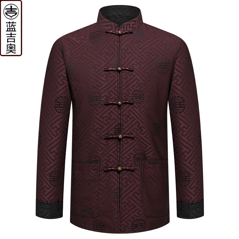 高端唐装棉袄男加厚上衣中式立领男装爸爸爷爷禅服中国风棉服外套,男装,唐装,淘宝优惠券,粉丝福利购,淘宝优惠卷