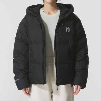 MLB男女防泼水连帽鹅绒羽绒服25秋冬新款外套3ADJB4056 3ADJB1556