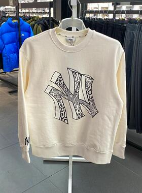 专柜正品MLB男女卫衣NY宽松圆领套头衫3AMTI0121 3AMTU0131-07BLL