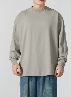 2025新款阿迪达斯男装 ADI BB LS TEE 宽松休闲圆领长袖T恤JD6130