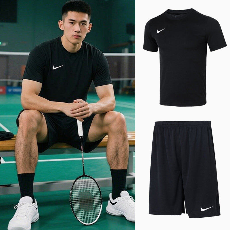 NIKE耐克套装跑步运动服男装2026新款短袖T恤短裤五分裤两件套
