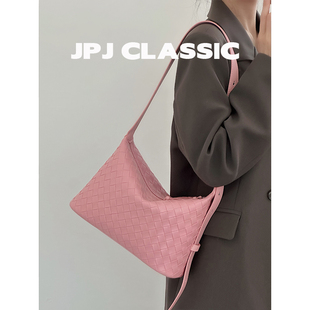 jpjclassic新款 牛皮编织包女百搭ins单肩包斜挎包慵懒通勤包软皮