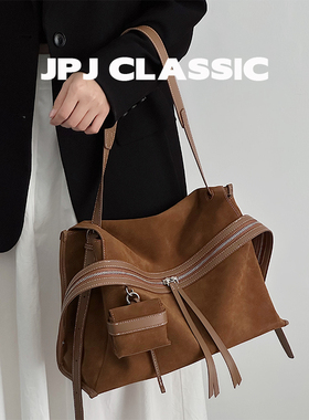jpjclassic磨砂牛皮托特包女单肩斜挎邮差包城市风腋下包通勤软包