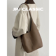jpjclassic新品 头层牛皮托特包大容量单肩斜挎水桶包软包腋下通勤