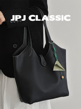 jpjclassic头层牛皮托特包女慵懒单肩腋下通勤包大容量软包
