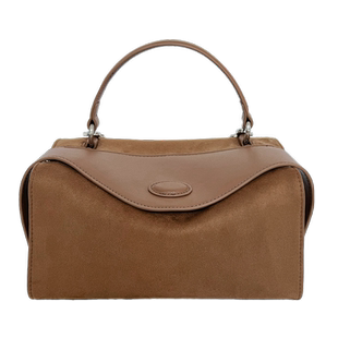 jpjclassic新品牛皮波士顿包女单肩斜挎枕头包复古风手提通勤包