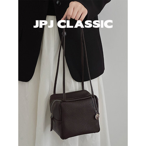 jpjclassic头层牛皮蛇纹通勤包