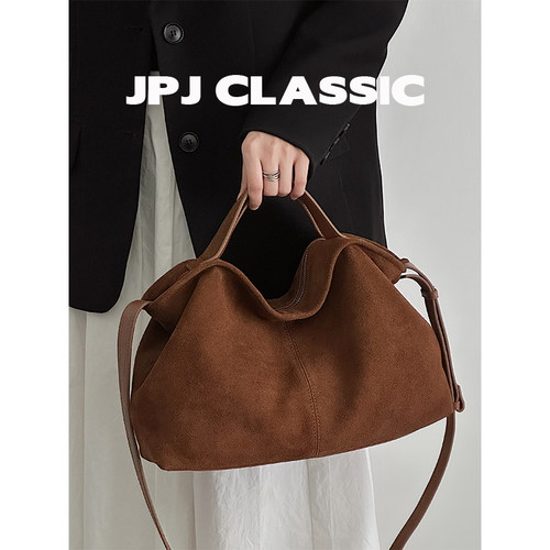 真皮托特包女单肩斜挎枕头包