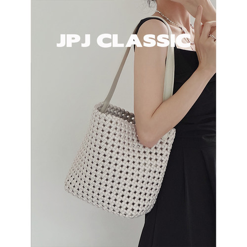 jpj编织包手工编织镂空水桶包