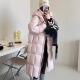 90白鹅绒女冬季 长款 连帽过膝大被子云朵泡芙羽绒服纯色外套袄子
