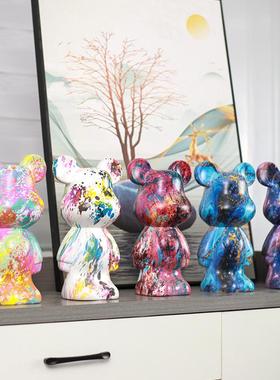 网红熊摆件客厅电视柜