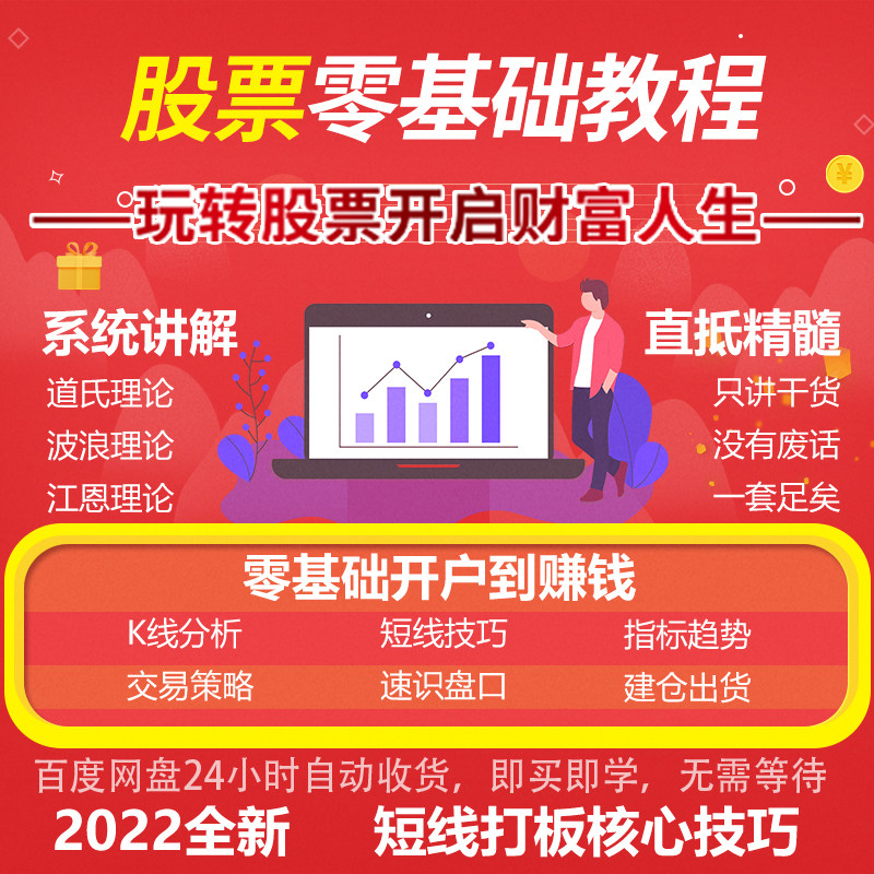 股票教程零基础教学道氏理论波浪理论股市趋势热点涨停技术分析法