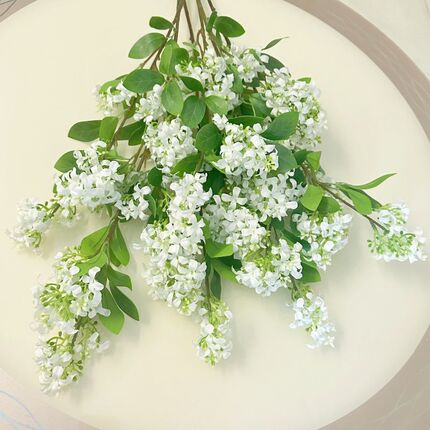 Small Fresh and Pastoral Artificial Osmanthus Branches, Fragrant Lilac Flowers, Photography Props, Home Living Room Flower Arrangement Decoration