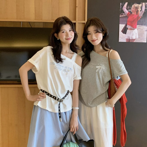 DS  现货夏季短袖T恤圆领套头甜美卡通可爱ins风韩版上衣女