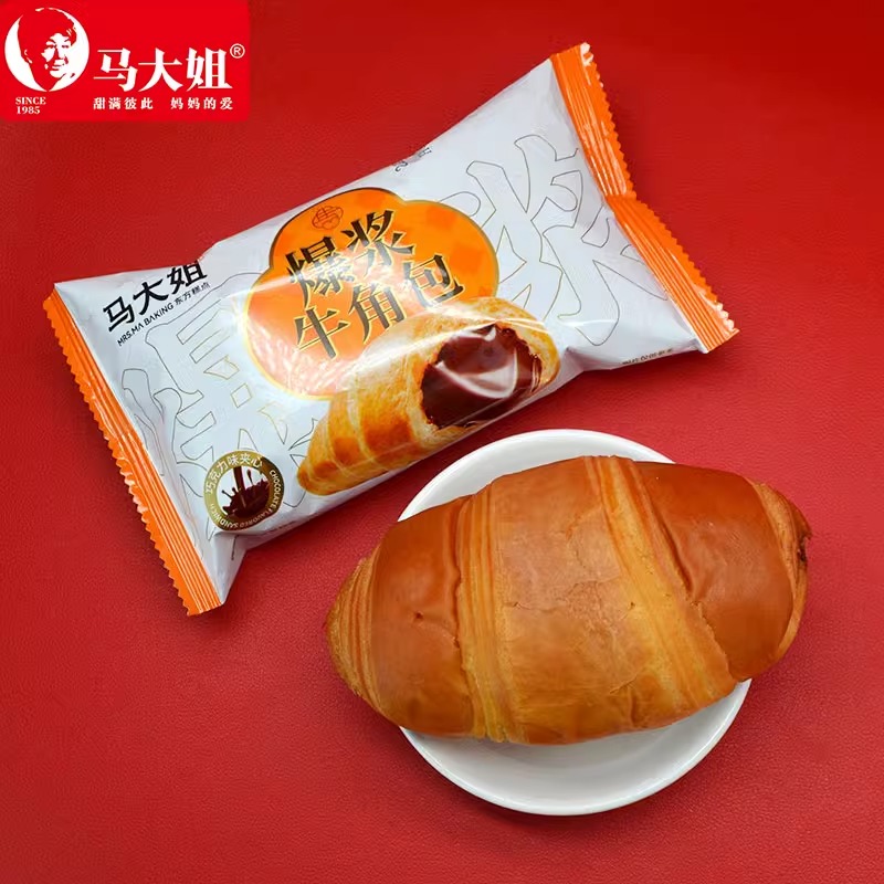 马大姐爆浆牛角包手撕面包