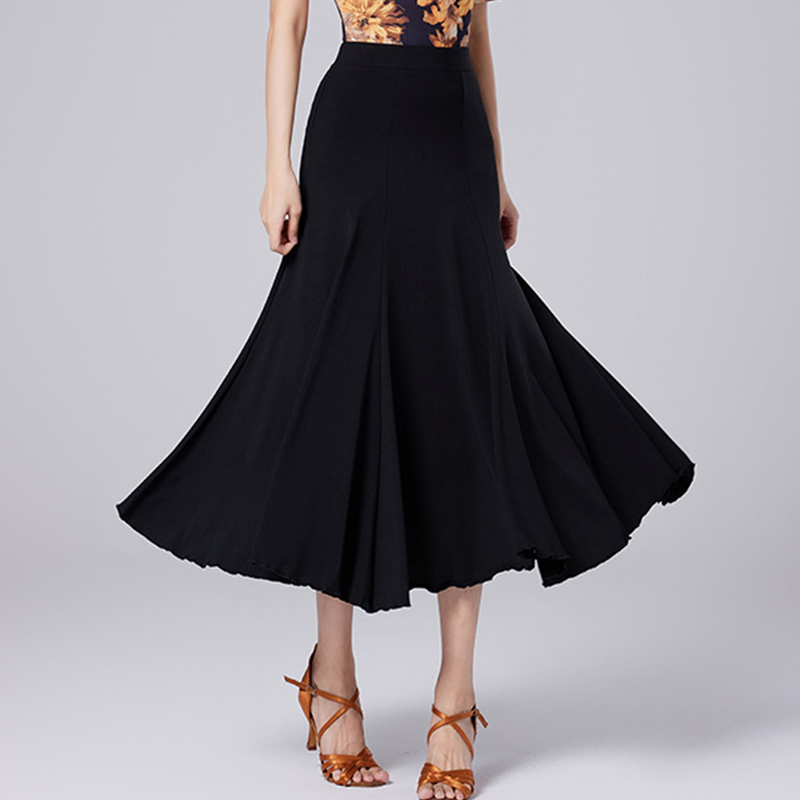 黑色國標舞本身裙大擺裙