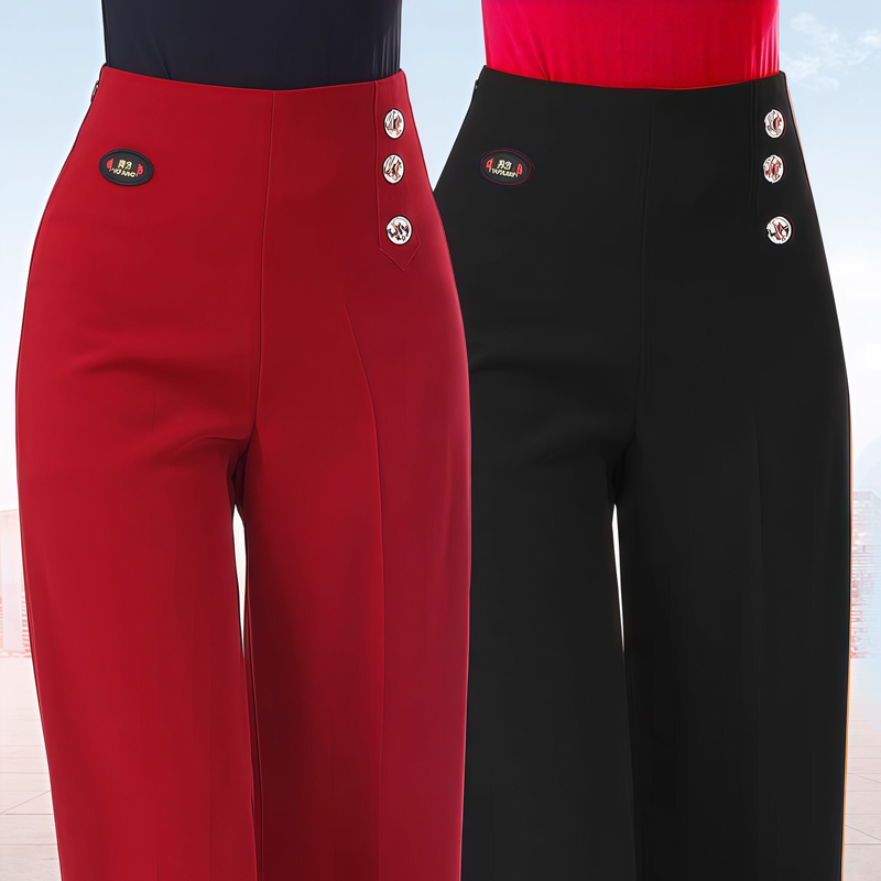 自然垂順不起皺摩登舞蹈褲