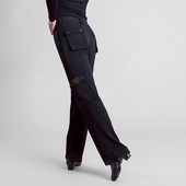 拉丁舞多口袋男士 高腰直筒跳舞练功裤 跳舞裤 子成人专业国标舞夏季