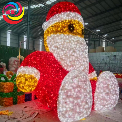 大型圣诞老人led圣诞节布置装饰节日户外商场美陈摆件厂家定制