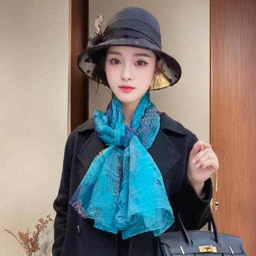 时尚洋气丝巾女百搭旅游防晒披肩