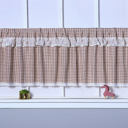 怡苒半帘涤棉简约半遮光遮挡