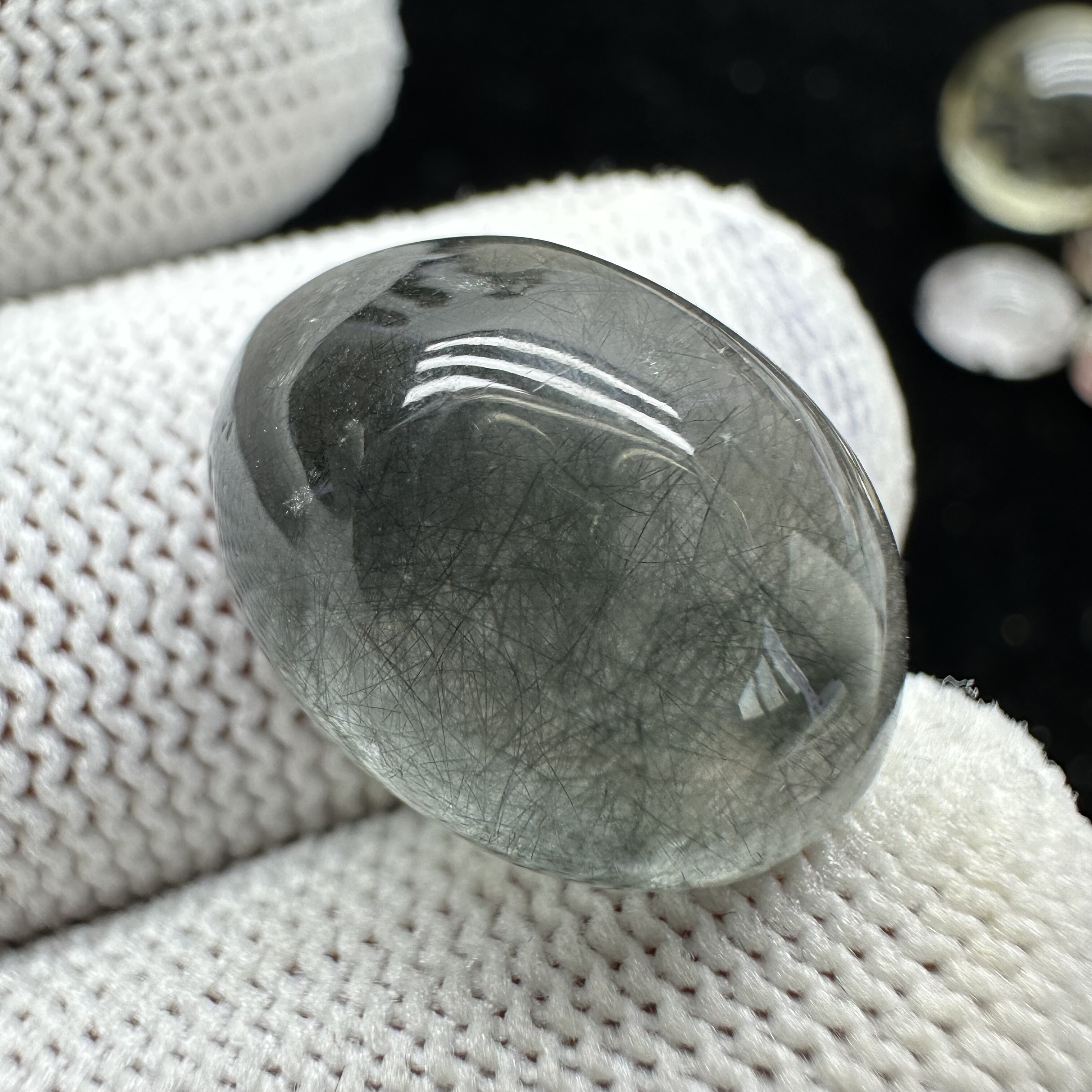 天然绿发晶吊坠戒指面裸石男女款水晶项链挂坠一物一图消磁疗愈