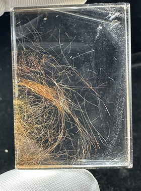 天然金发晶水晶吊坠黄发晶方块四六无事牌彩虹情侣款挂件晶体干净