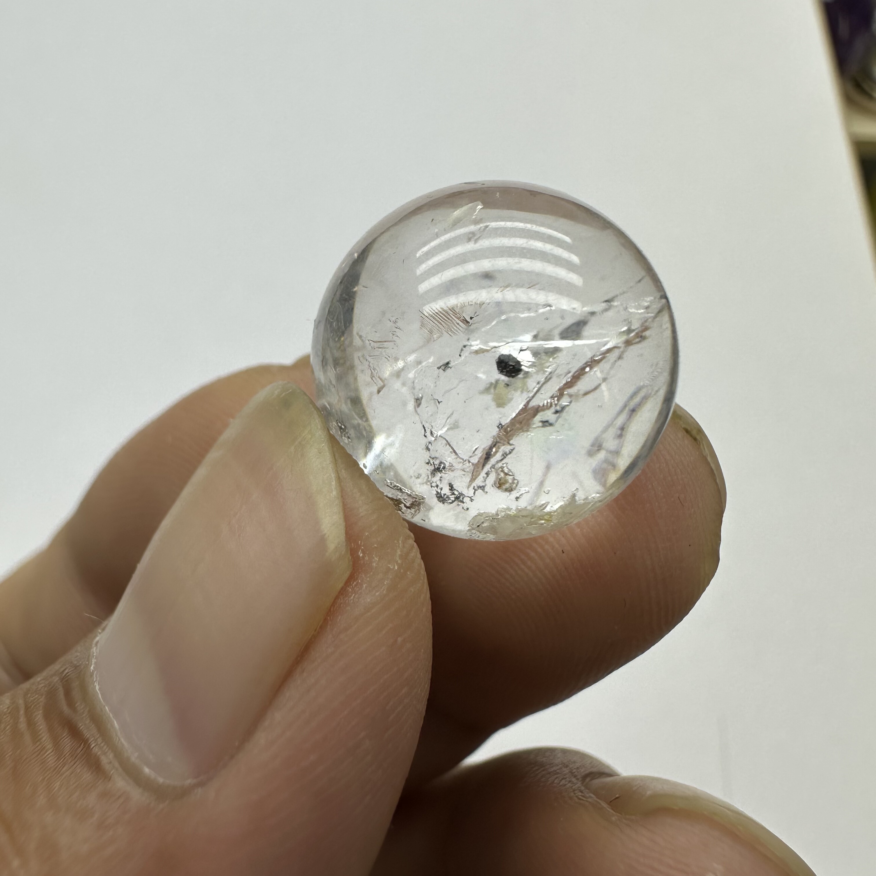 天然闪灵钻单珠水晶单珠水胆流沙共生骸骨流动的大颗粒孤品包裹体