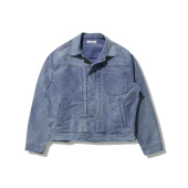 鼹鼠皮 Danci Done Row风老钱短宽松复古水洗TYPE1蓝法工夹克外套