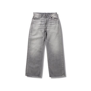Danci Done 体验款*液态水洗做旧老钱优雅小破坏灰宽松直筒牛仔裤