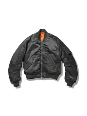 Danci Done First-Year Retro Old Money Style Ma1 Bomber Silhouette Warm Flight Jacket Cotton Coat