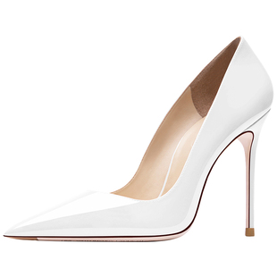 主纱婚鞋白色高跟鞋女2023年z新款秋新娘鞋细跟尖头单鞋网红超火