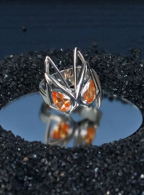 假面骑士极狐衍生戒指小众高级感独特开口可调节高级感特摄周边银