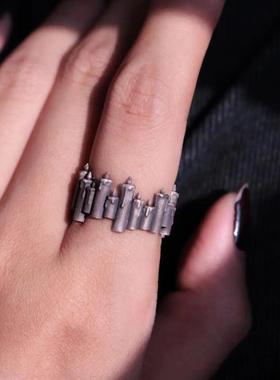 蜡烛戒指创意个性ins艺术小众设计复古高级感时尚独特食指环饰品