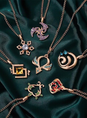 手游原神周边神之眼七原元素项链金属夜光玻璃cos项链神之眼挂件