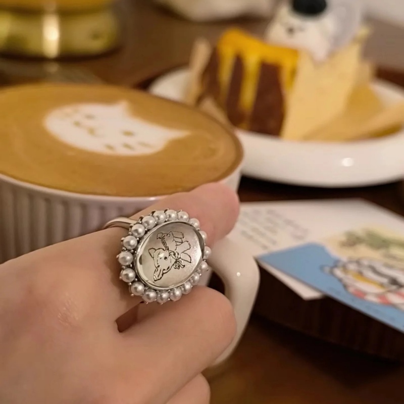 欧阳娜娜同款小鹿戒指女复古小众设计女款轻奢小众高颜值高级感银