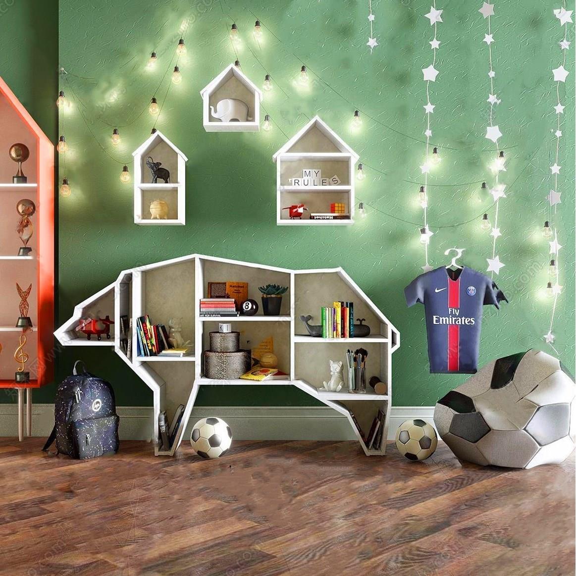 落地幼儿园学校展示柜储物架