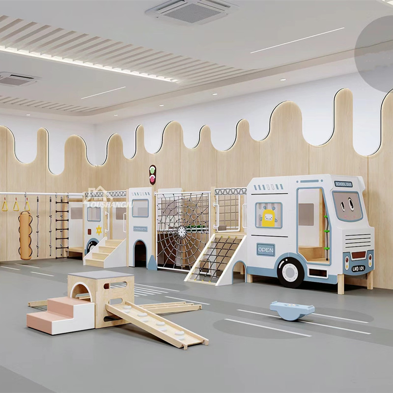 火车攀爬架儿童体能训练组合滑梯